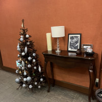 披露宴会場前のプチスペース。