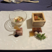 こだわりの前菜。試食なのでミニサイズです。