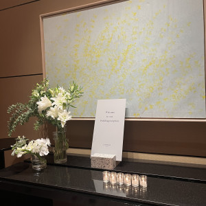 披露宴会場前のプチスペース。|774735さんのコンラッド東京の写真(2593712)