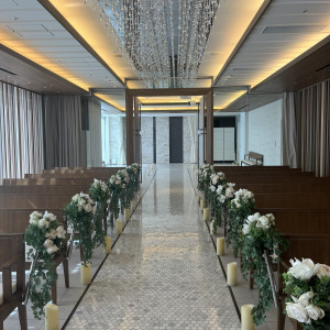 新郎新婦から見た、チャペルの景色です。|774735さんのザ マグナス 東京(THE MAGNUS TOKYO)の写真(2557698)