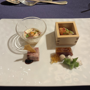 こだわりの前菜。試食なのでミニサイズです。|774735さんのコンラッド東京の写真(2593720)