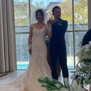 背景の窓、噴水|774739さんのマリアージュ下関の写真(2555717)