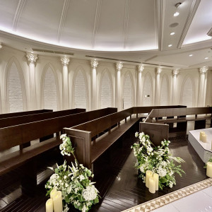 バージンロードから見た座席|774743さんのアンジェリオン オ プラザ 東京（Angelion au plaza TOKYO）の写真(2565750)