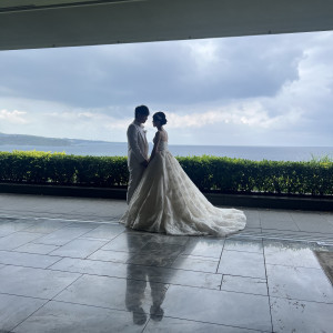 挙式前の前撮り|774749さんのハレクラニ沖縄の写真(2555843)