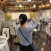 当日の披露宴会場です。着替える前に見せてくれました。