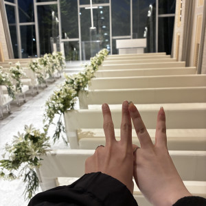 夜のチャペルの様子|774799さんのヒルサイドクラブ迎賓館(札幌)/テイクアンドギヴ・ニーズウェディングの写真(2557231)