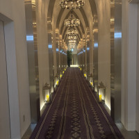 挙式会場への廊下