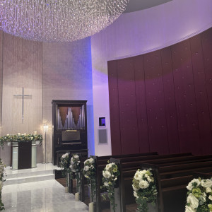 落ち着いた雰囲気の挙式会場|774818さんのヒルトン福岡シーホークの写真(2556244)