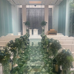 床がガラス張りのチャペル|774818さんのThe Bellclassic Fukuoka Ohori (ベルクラシック福岡大濠)の写真(2558212)