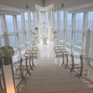 福岡の海が一望できるチャペル|774818さんのヒルトン福岡シーホークの写真(2556240)