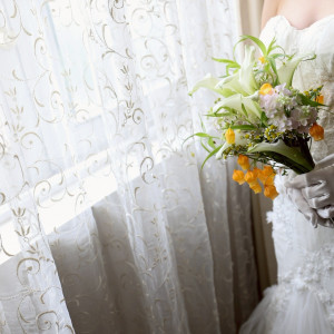 コーディネーターとたくさん話してかわいい色合いにしてくれた。|774841さんのガーデンヒルズ迎賓館（大宮）/テイクアンドギヴ・ニーズウェディングの写真(2556319)