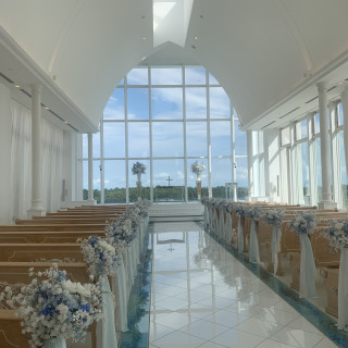 長いバージンロードが特徴です