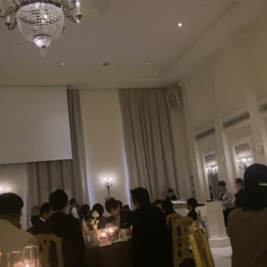 プロフィールムービー上映シーン|774881さんのアーヴェリール迎賓館（岡山）/テイクアンドギヴ・ニーズウェディングの写真(2567186)