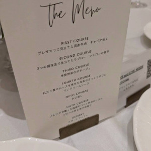 メニュー表|775033さんの山手迎賓館(神戸)/テイクアンドギヴ・ニーズウェディングの写真(2557064)