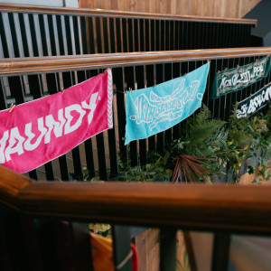 自分たちのフェスタオルを装飾に|775051さんのBAYSIDE GEIHINKAN VERANDA/テイクアンドギヴ・ニーズウェディングの写真(2557228)