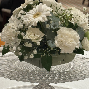 披露宴のテーブルのお花|775076さんのヴィラルーチェの写真(2557355)