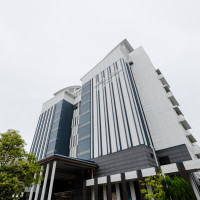 当日の朝の外観