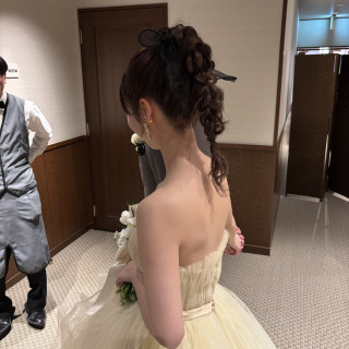 披露宴登場前、お色直し後