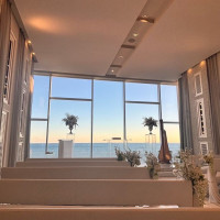 海が見えます。