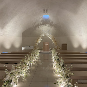 独特な形のチャペル。写真は陰で暗いですがとても綺麗です。|775215さんの福岡 天神モノリス (FUKUOKA TENJIN MONOLITH)の写真(2558036)