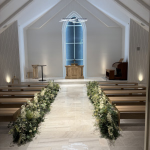 身近に親族を感じられていい!
バージンロード短いのは否めない|775220さんのパークサイドハウス大阪の写真(2558064)