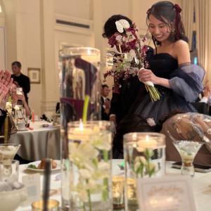 テーブル装花(水中花)|775225さんのアーセンティア迎賓館（浜松）/テイクアンドギヴ・ニーズウェディングの写真(2558159)