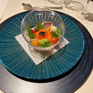 サーモンのタルタル|775227さんの星野リゾート 軽井沢ホテルブレストンコートの写真(2558157)