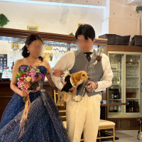 愛犬も一緒にお色直し