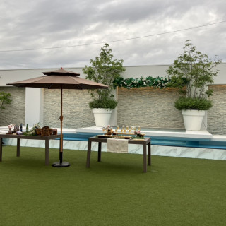 とても開放感があり、ビルなども一切見えないガーデン