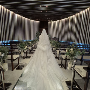 チャペルと新婦です。|775396さんのミュゼ 四ツ池の写真(2559520)