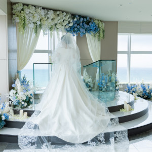 ベールも長くて本当に豪華でした！|775400さんのフェニックス・シーガイア・オーシャン・タワーの写真(2559838)