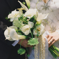 ドレス2着目、ブーケ