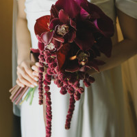 ドレス1着目、ブーケ