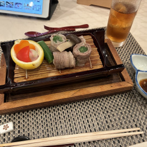 試食(メイン肉料理)|775417さんの大阪天満宮の写真(2559674)