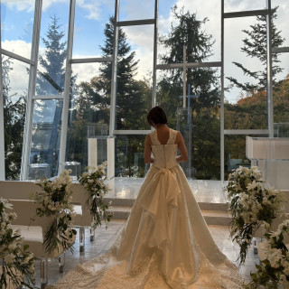 窓からの景色が素敵なチャペルでした。