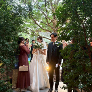 ガーデンでゲストにお見送りしてもらうことが可能です