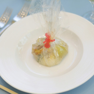 白身魚のカルタファータ包みです。
これがとても大好評でした!