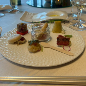 オードブルの前菜|775574さんのノートルダム大阪ONE/FIVESTAR WEDDINGの写真(2560641)