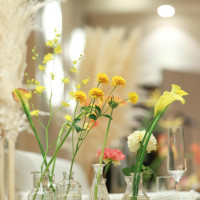 暖色系（黄色）のお花が好きなので統一してもらいました