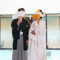 和装（角隠し）で登場