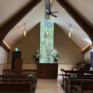 木の温もりが感じられるチャペル|775685さんのTHE GARDEN PLACE SOSHUEN(ザ・ガーデン・プレイス 蘇州園)の写真(2561148)