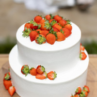 ケーキ入刀のオリジナルケーキ。