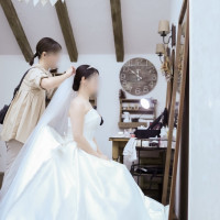 ブライズルームで支度中