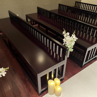 挙式会場の椅子