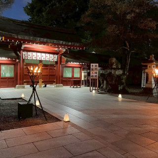 篝火挙式の様子