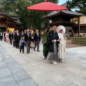参進の様子|775764さんの大國魂神社 結婚式場の写真(2561401)