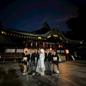挙式後の記念撮影の様子|775764さんの大國魂神社 結婚式場の写真(2561396)