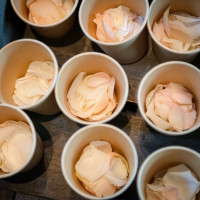 挙式で使ったフラワーシャワー。オプションで頼んだ。