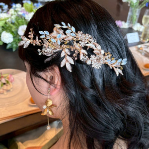 ヘアメイクリハーサルをしなかったが、素敵な髪型にしてもらった|775832さんの麗風つくば シーズンズテラスの写真(2561828)