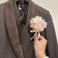 ブートニアも作ってもらえます!